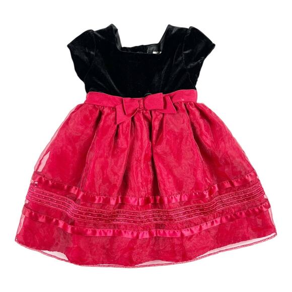 George Velvet Tulle Holiday Party Dress size 3 toddler - Picture 1 of 13